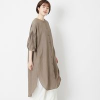 n.o.f.l/ナチュラルローンVネックワンピース